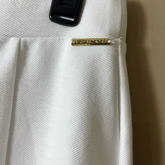 Michael Kors White Slit Hem Pull On Leggings Pants Medium Modern Clean Beauty - Picture 7 of 9